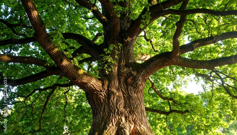 Obraz premium Lush green tree canopy
