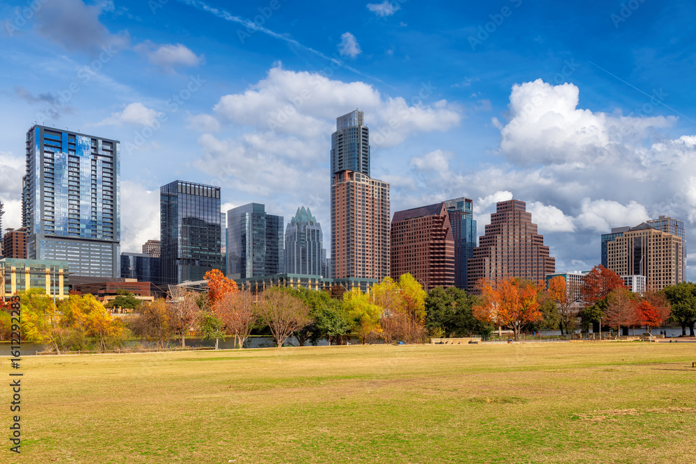 Fototapeta premium Austin, Texas Skyline in sunny autumn day in Austin, Texas, USA