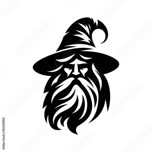 Black Wizard Cloak Logo Design