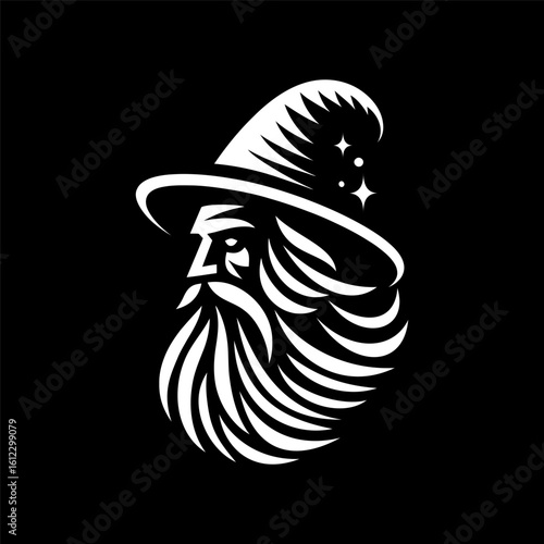 Flat Wizard Logo in Vector