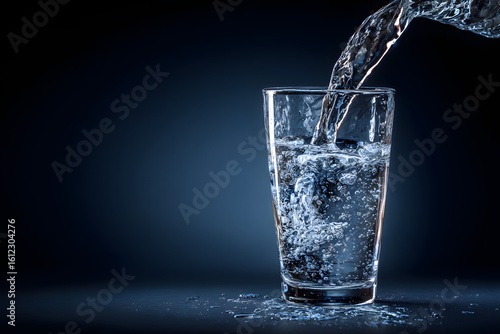 water pouring into glass