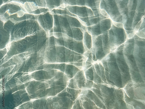 Light reflection on the sea sand bottom through transparent water, Abstract textured background wallpaper
