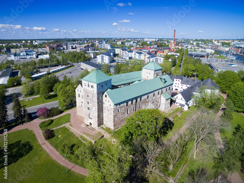 Aerial view of medieval Tur...