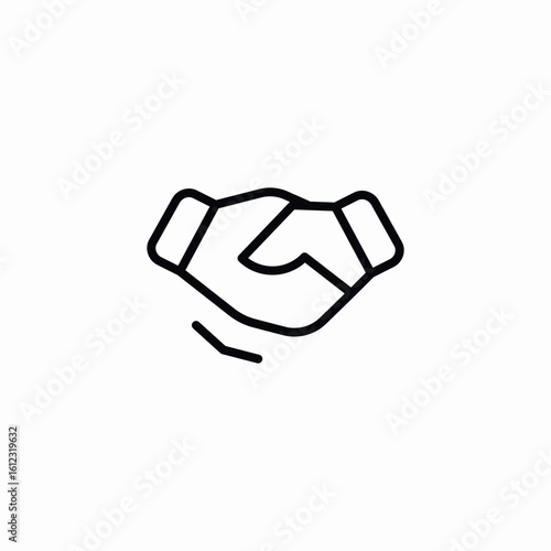 agreement handshake icon sign vector