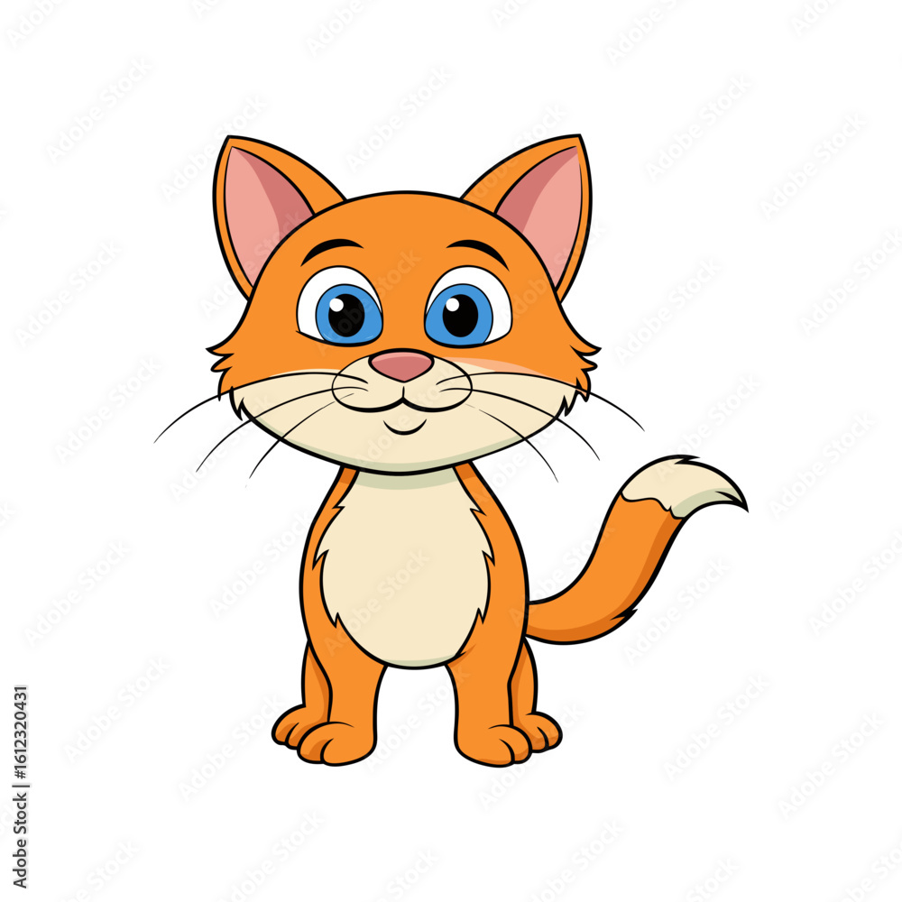 Adorable Cartoon Cat Vector Kids Cat Character Collection for Sticker, Coloring, Book & Digital Game Adorable Cartoon Cat Vector Kids Cat Character Collection for Sticker, Coloring, Book & Digital Game