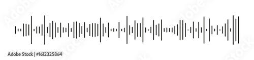 Template of equalizer symbol. Waveform pattern. Voice message template. Audio chat icon speech sound wave. Element for mobile podcast, music player, messenger, online radio interface or app.