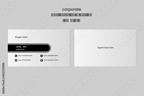 new modern clean creative minimalist corporate business card, name card and visiting card design
