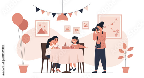 Family Celebrates Daughter's Birthday And Photographer Captures Special Moments