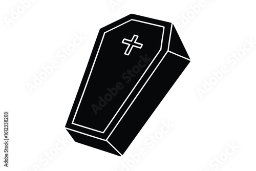 coffin vector icon illustration