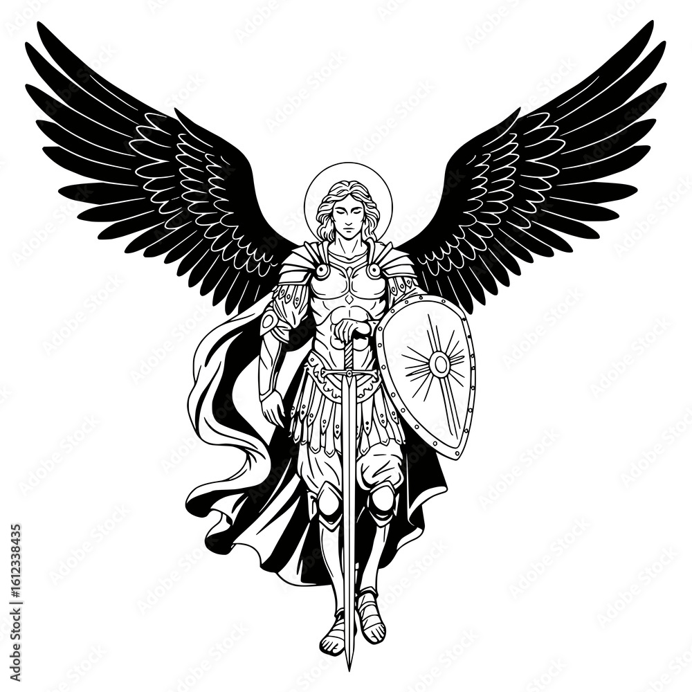 Obraz premium Arc Angel Michael Vector Style