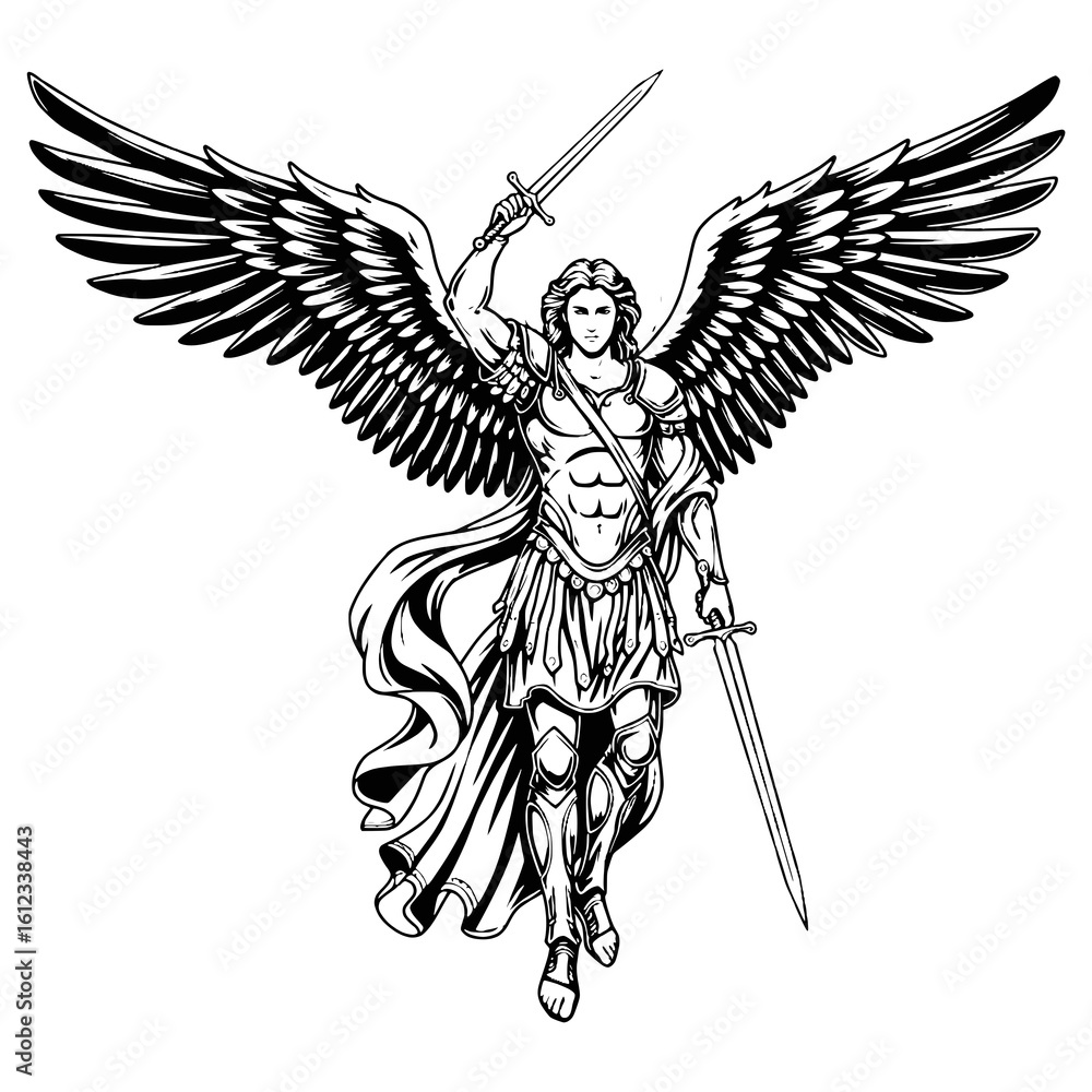 Obraz premium Arc Angel Michael Vector Style