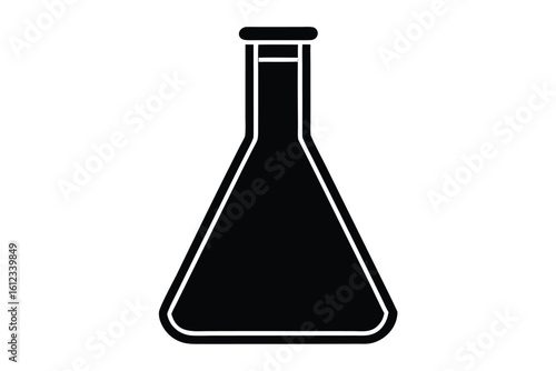 laboratory flask vector icon silhouette illustrati