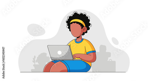 Person working on laptop, suitable for website banners or blog posts about remote work, technology, or freelancing.