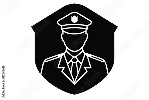 police officer vector icon illustration