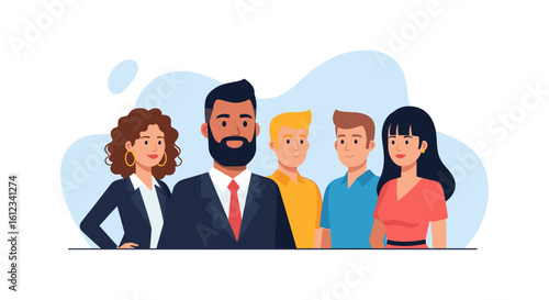 Diverse group of professionals, perfect for website banners, brochures, and presentations.