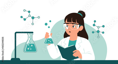 Engaged Young Scientist Analyzing Chemical Solutions In The Lab