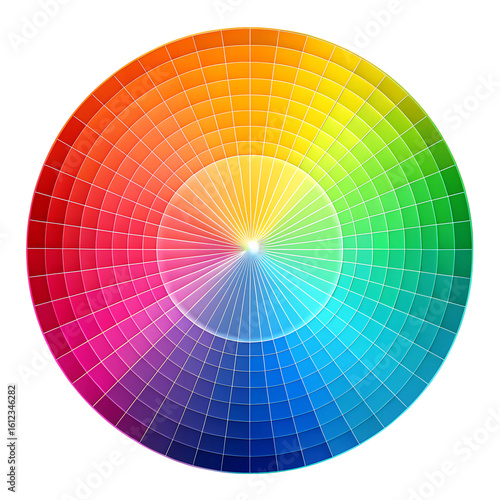 color wheel  isolated on white background. PNG Transparent file type with high definition quality And vibrant color grading Available.