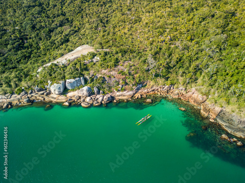 Canoe at Barra da Lagoa Natural Pools in Florianópolis, Santa Catarina Brazil