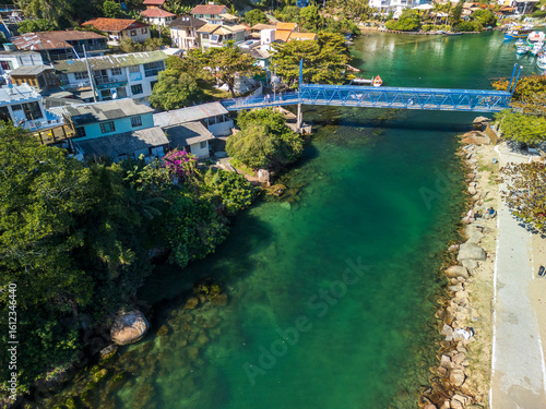 Aerial View of Barra da Lagoa Bridge in Florianópolis, Santa Catarina Brazil