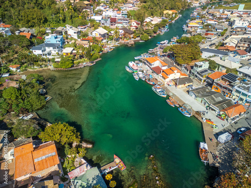 Aerial View of Barra da Lagoa Florianópolis, Santa Catarina Brazil