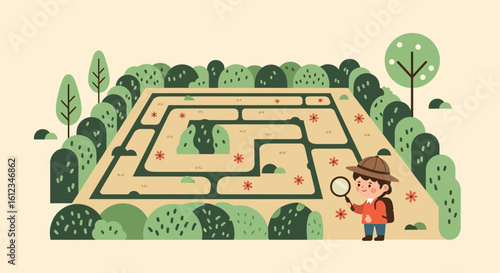 Adventures In A Garden Maze: A Young Explorer's Journey Through Nature