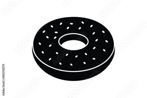 bagel vector icon silhouette illustrations