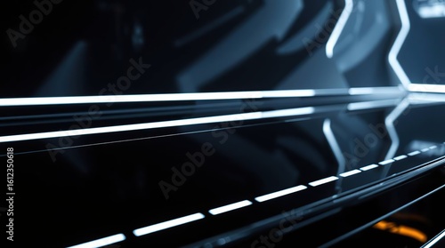 Closeup piano minimalism black