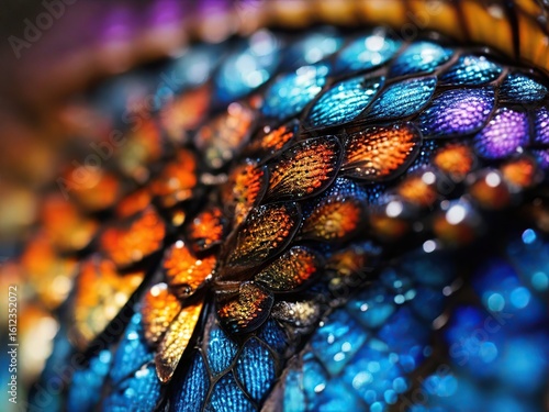 Close up background colorful texture butterfly wing 