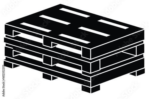 pallet rack vector icon illustration