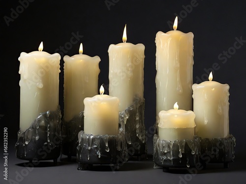 candles on a dark background