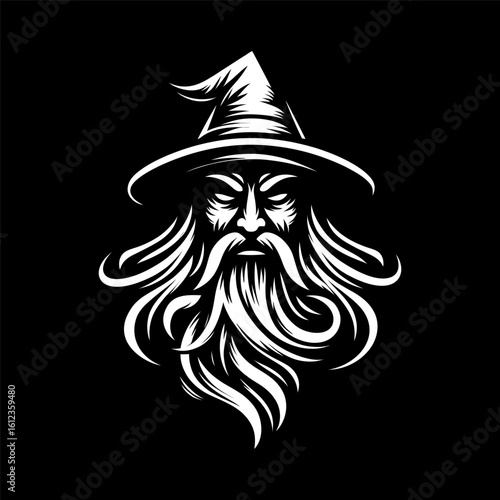 Wizard Circle Logo in Monochrome