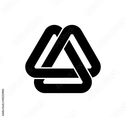 series of valknut odin symbol viking celtic knot triangles for logo icon background web graphic tattoo. vector illustration.
