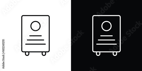 Air purifier icon. linear style sign for mobile concept and web design.