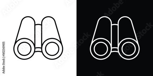 Binoculars icon. linear style sign for mobile concept and web design.