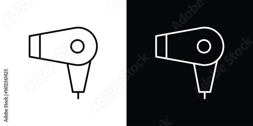 Blow dryer icon. linear style sign for mobile concept and web design.