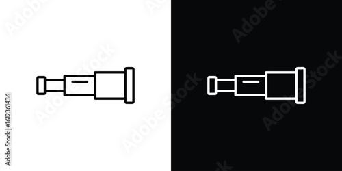 Boat Telescope icon. linear style sign for mobile concept and web design.