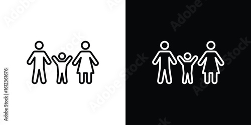 Child custody icon. linear style sign for mobile concept and web design.