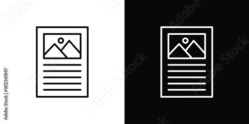 Content icon. linear style sign for mobile concept and web design.