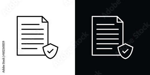 Contract coverage icon. linear style sign for mobile concept and web design.
