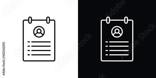 Curriculum icon. linear style sign for mobile concept and web design.
