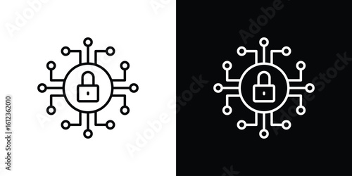 Cyber security icon. linear style sign for mobile concept and web design.