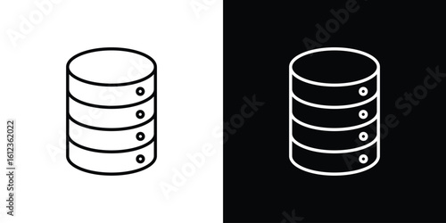 Cylinder database icon. linear style sign for mobile concept and web design.