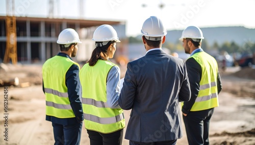 Construction site meeting