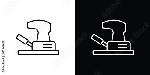 Floor sanding machine icon. linear style sign for mobile concept and web design.