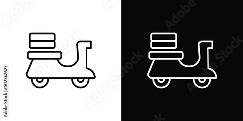 Food delivery icon. linear style sign for mobile concept and web design.