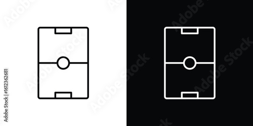 Football field icon. linear style sign for mobile concept and web design.