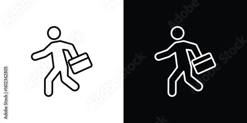 Going to work icon. linear style sign for mobile concept and web design.