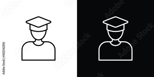 Graduated icon. linear style sign for mobile concept and web design.