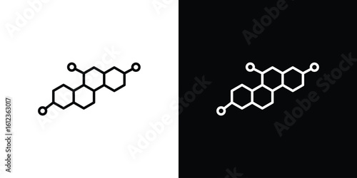 Hormones icon. linear style sign for mobile concept and web design.