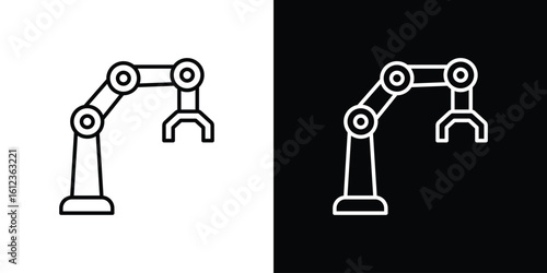 Industrial robot icon. linear style sign for mobile concept and web design.